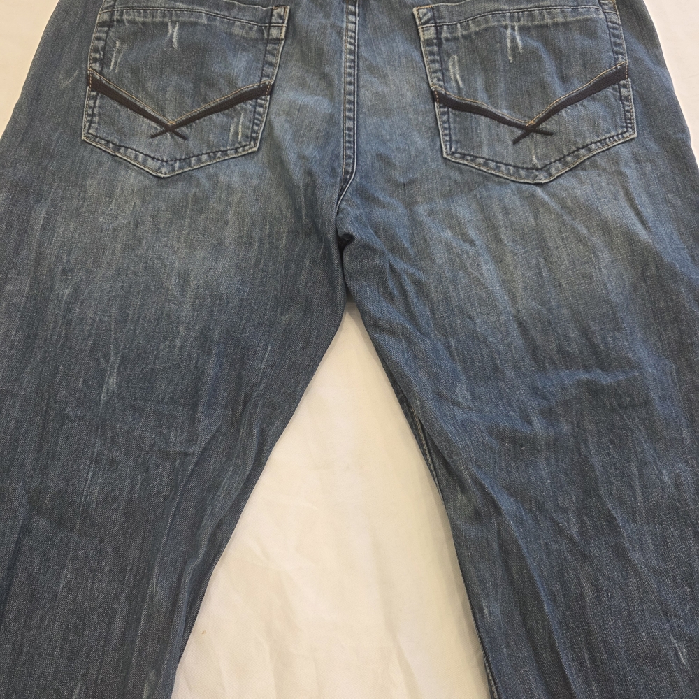 Sean John Hamilton Distressed Ripped Denim Relaxed Fit Jeans Men W36 L32 - Picture 7 of 11
